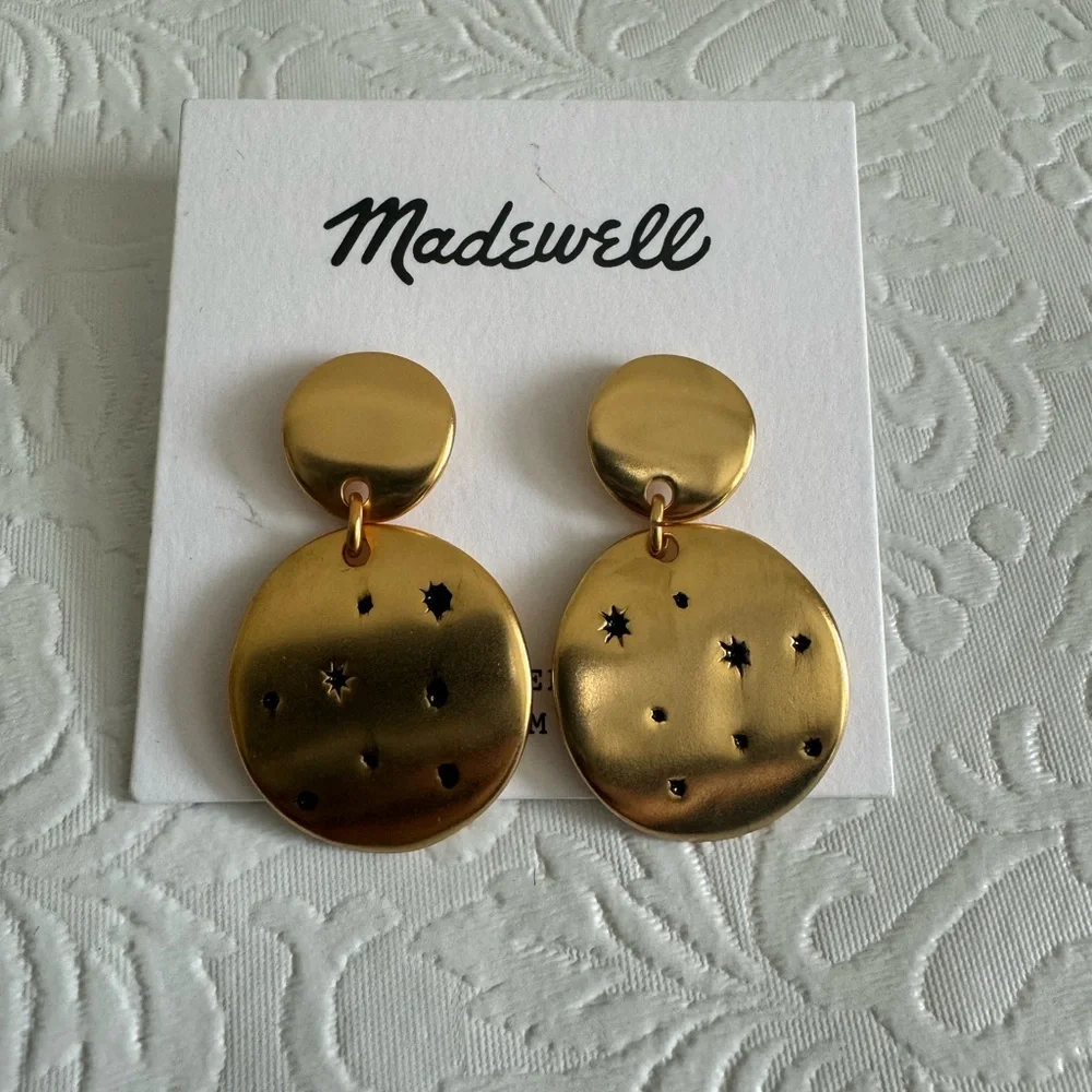 Madewell Etched Stars Drop Earrings - Picture 3 of 3
